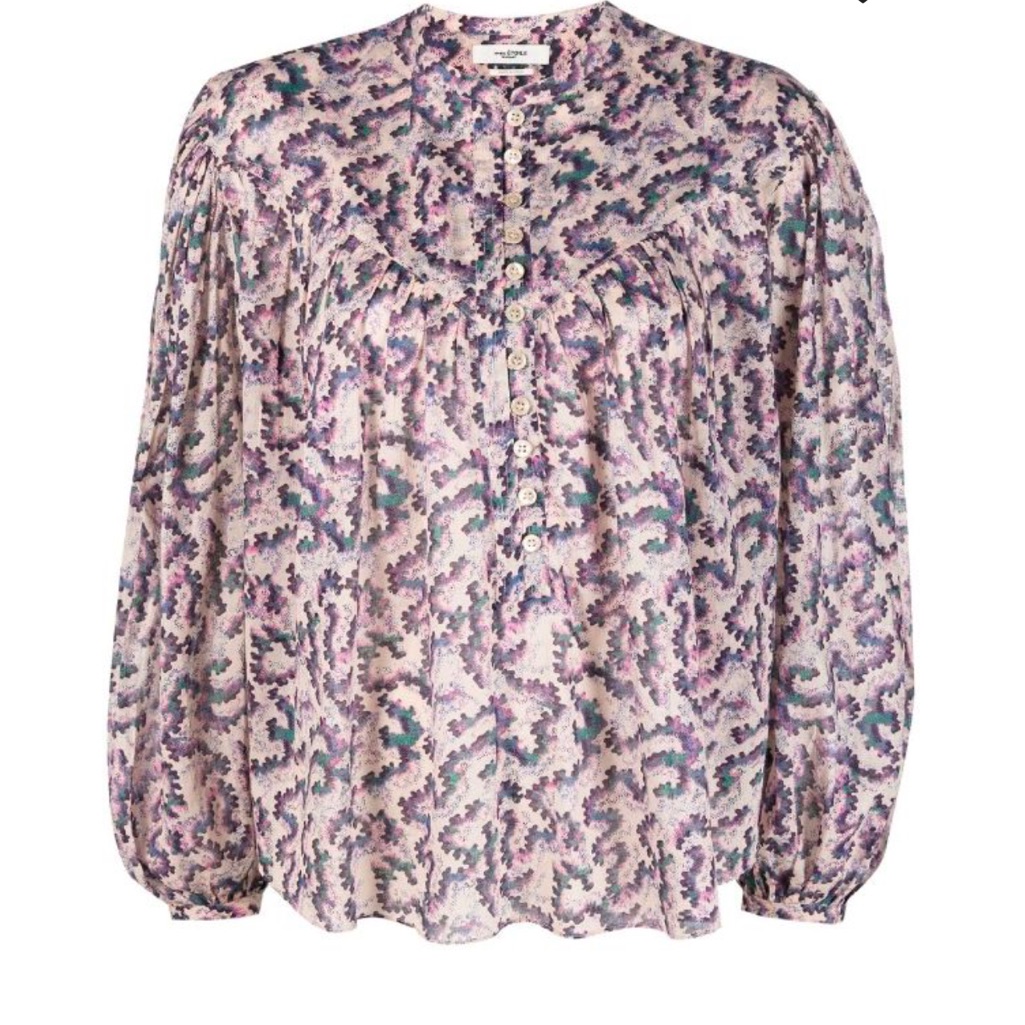 Isabel Marant Etoile Salika Abstract-Print Blouse
